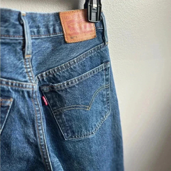 Levis 501 w25 L28 Levi’s 501 dark blue raw blue 80s USA straight leg - Picture 5 of 11